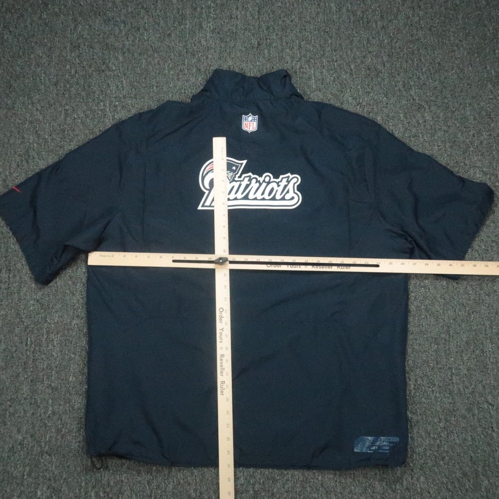 New England Patriots Jacket Men XL Blue Nike Onfield 1/2 Zip Coaches Windbreaker - Picture 10 of 13